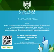 Aviso Mesa Directiva Concurso Personero