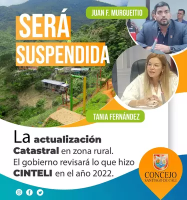 Desde el Concejo se anuncia suspensión de actualización catastral en zona rural por inconsistencias