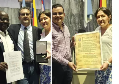 Luis Felipe Bryon y Juan Pablo Alvarado fueron condecorados por el Concejo
